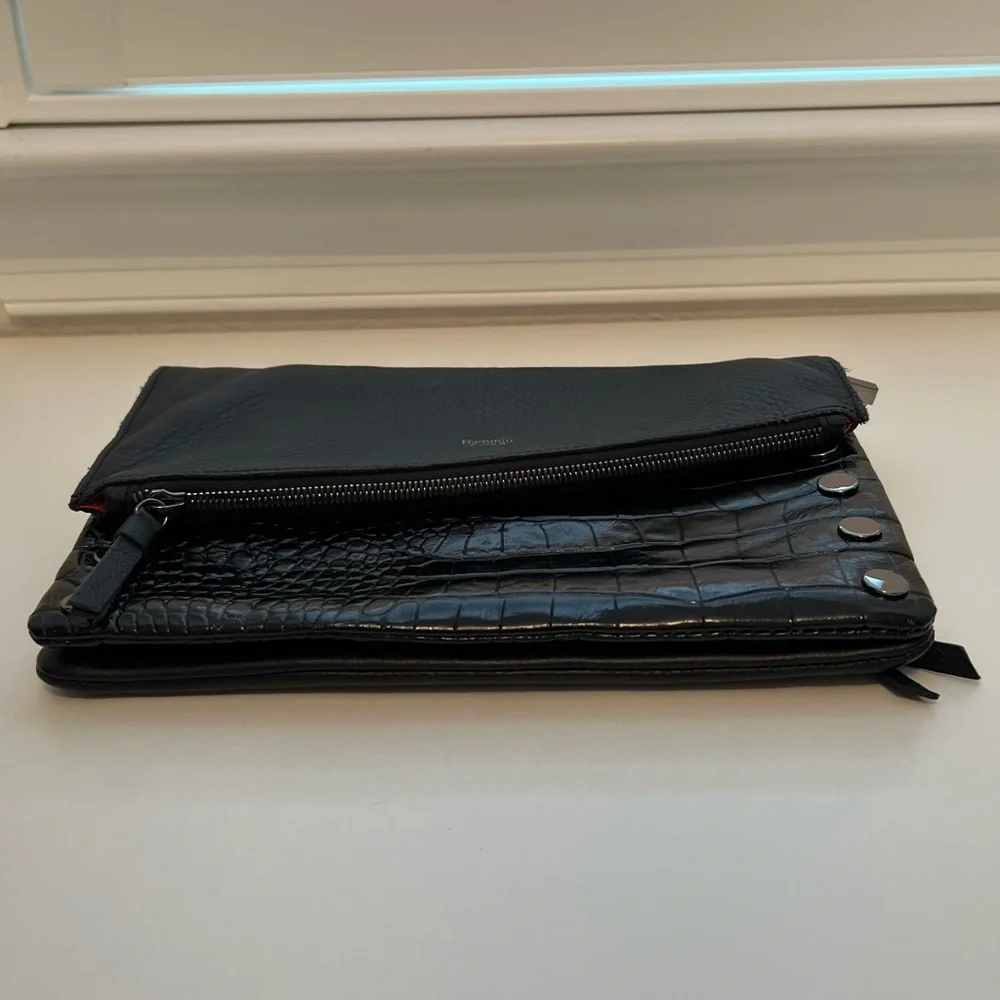 Hammitt Black Croc-Embossed Shoulder Bag - Picture 5 of 10